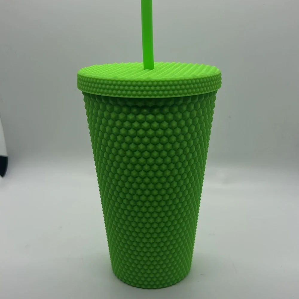 Starbucks 2021 Neon Lime Green Studded Tumbler 16oz Cold cup. Halloween Slime